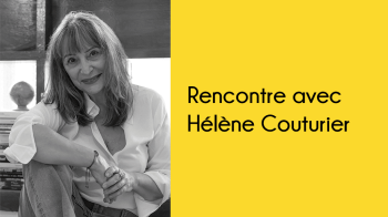 Portrait autrice de Polar Hélène Couturier en noir et blanc.